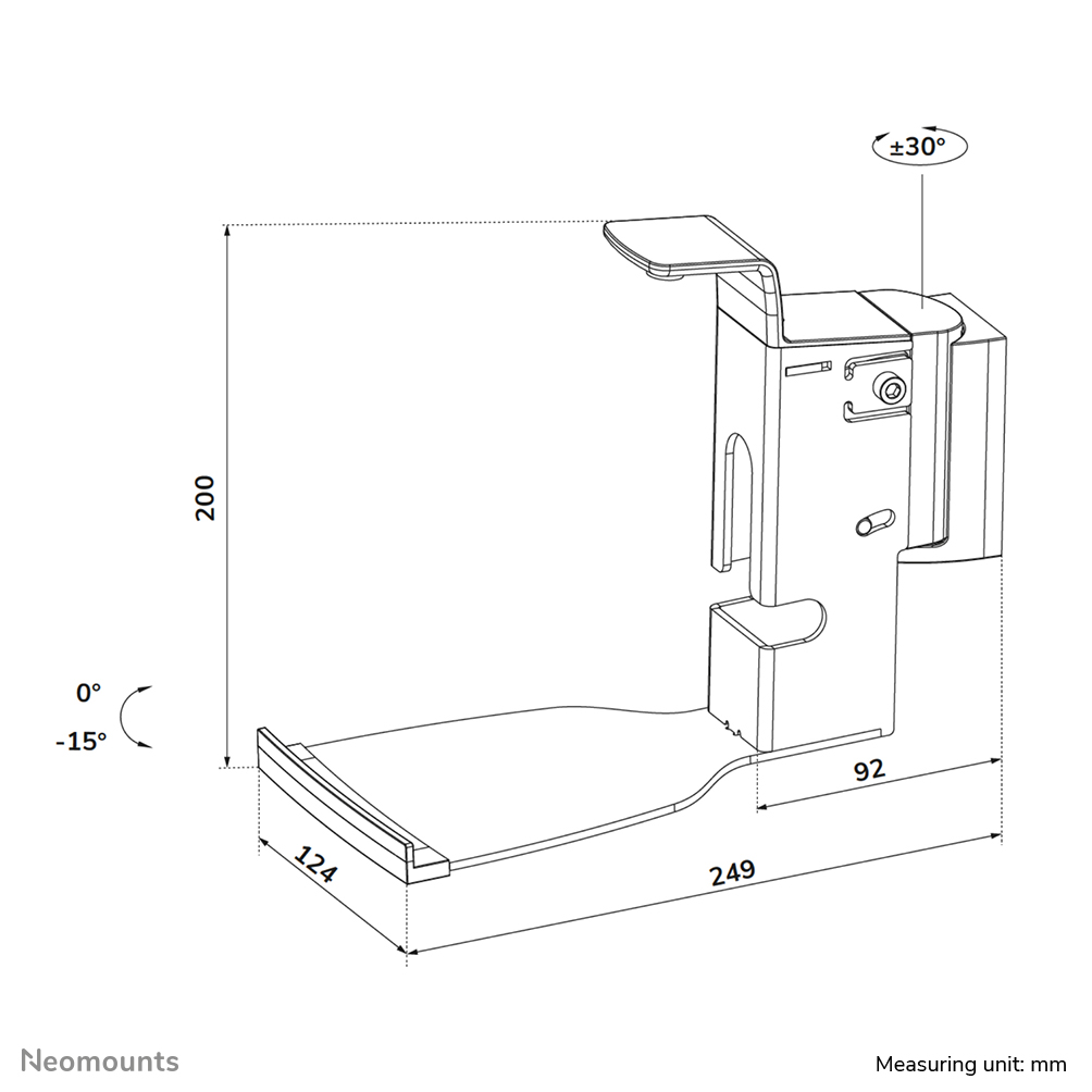 Neomounts WL35-725BL1 Wall mount for Sonos PLAY:5 & Five - swivel & tilt- black